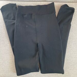 Fleece lined leggings with footies